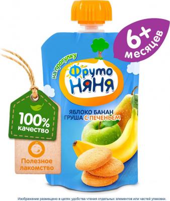 банан-груша-яблоко, с печеньем, 90 г (детское пюре) – фото 20