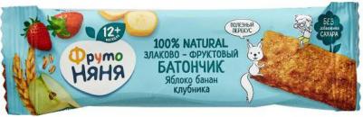 банан-яблоко, клубника, со злаками, 25 г (батончик) – фото 9
