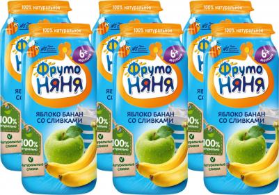 банан-яблоко, со сливками, 250 г (детское пюре) – фото 6