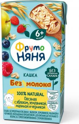безмолочная, овсяная, яблоко, земляника-малина-черника, 200 г