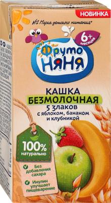 безмолочная, овсяная-злаковая, банан-яблоко, клубника, со злаками, 200 г – фото 2