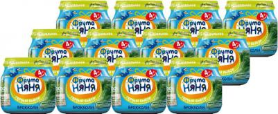 брокколи-кабачок, с фруктами, гипоаллерген., 80 г (детское пюре)