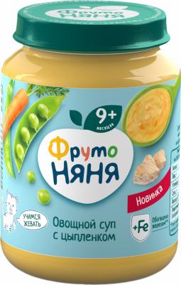 цыпленок, с овощами, 190 г (детский супчик)