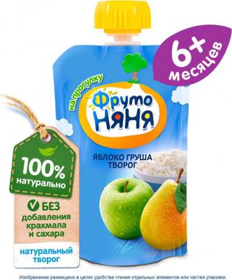 груша-яблоко, с творогом, 90 г (детское пюре) – фото 5