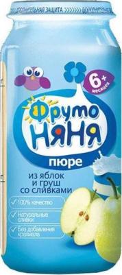 груша-яблоко, со сливками, 250 г (детское пюре) – фото 1