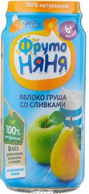 груша-яблоко, со сливками, 250 г (детское пюре) – фото 4