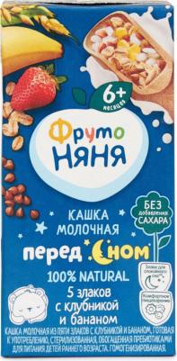 молочная, злаковая, банан, клубника, со злаками, 200 г – фото 1