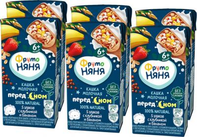 молочная, злаковая, банан, клубника, со злаками, 200 г – фото 4