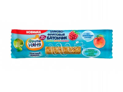 персик-яблоко, малина, со злаками, 25 г (батончик) – фото 6