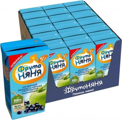 яблоко, черная смородина, 200 мл (сок для детского питания) – фото 2