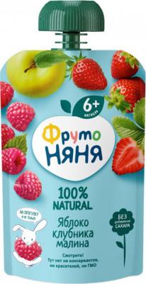 яблоко, клубника-малина, 90 г (детское пюре)