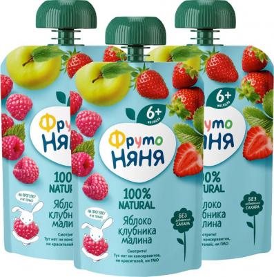 яблоко, клубника-малина, 90 г (детское пюре) – фото 19