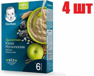 безмолочная, злаковая, чернослив-яблоко, со злаками, 180 г – фото 6