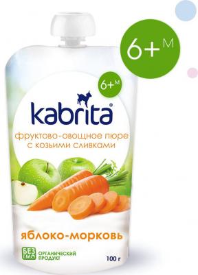 морковь, яблоко, со сливками, 100 г (детское пюре) – фото 4
