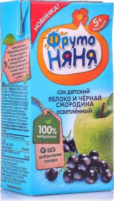 яблоко, черная смородина, 200 мл (сок для детского питания) – фото 3