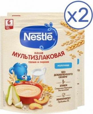 молочная, злаковая, груша-персик, со злаками, 200 г – фото 1