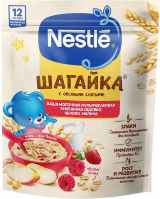 молочная, злаковая, яблоко, земляника-малина, со злаками, хлопья, 190 г
