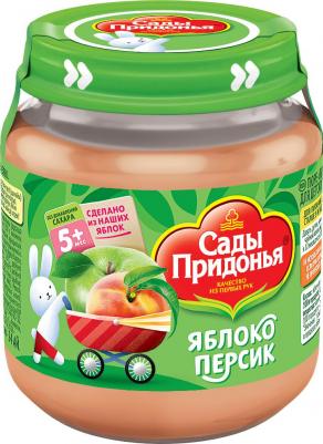 персик-яблоко, 120 г (детское пюре)