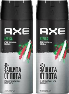 Антиперспирант, мужской, дезодорант спрей AFRICA Мандарин и Сандал, 48 часов защиты без следов 150 мл, 2 шт – фото 2