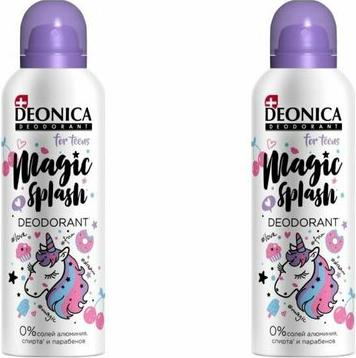 Детский дезодорант "Magic Splash". Без солей алюминия, спирта, парабенов и фталатов. Рекомендован для детей от 8 до 14 лет. 125 мл., спрей – фото 1