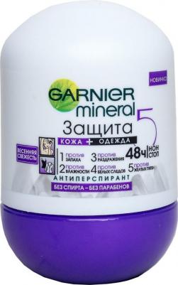 Дезодорант-антиперспирант ролик "Mineral, Защита 6, Весенняя свежесть", без спирта, защита 48 часов, женский, 50 мл – фото 19