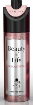 Дезодорант Beauty Of Life Pink Crystal woman Парюмированный, 200 мл