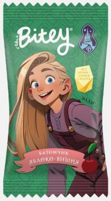 фруктовый Батончик фруктово-ягодный Bitey яблоко и вишня 25 г