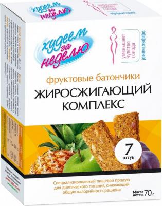 худеем за неделю батончик фруктовый жиросжигающ.комплекс 70г N7 – фото 6