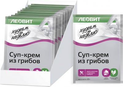 Суп-крем из грибов "Худеем за неделю" Упаковка 20 шт по 20 г