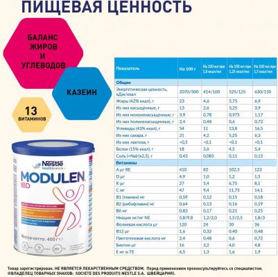Modulen IBD / Модулен АйБиДи - сухая смесь для энтерального питания, 400 г – фото 10