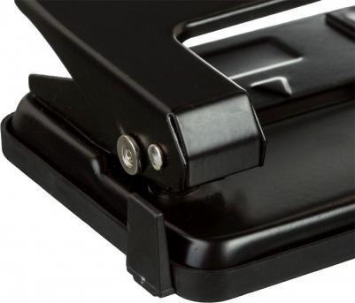 Дырокол до 20 листов черный с линейкой – фото 1