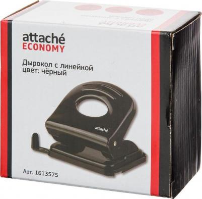 Дырокол до 30 листов черный с линейкой 4670072270036