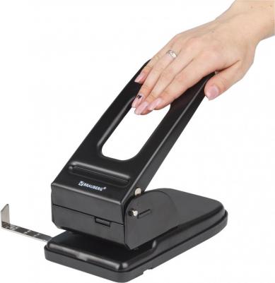 Дырокол металлический МОЩНЫЙ "Heavy duty", до 60 листов, черный, 226868 – фото 5