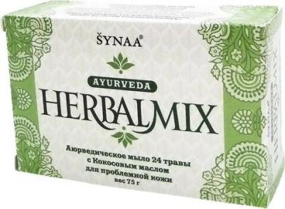 HERBALMIX Аюрведическое мыло 24 ТРАВЫ С КОКОСОВЫМ МАСЛОМ для проблемной кожи, 75 г – фото 6