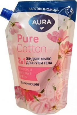 Мыло Pure Cotton Хлопок и полевые цветы, 2в1 для рук и тела, жидкое 450мл 4752171015357 – фото 3
