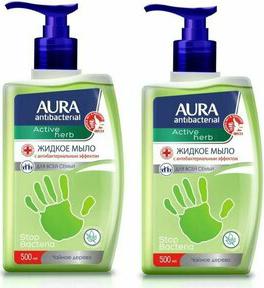 Мыло жидкое Antibacterial Active Herb антибактериальное Чайное дерево 500 мл – фото 3
