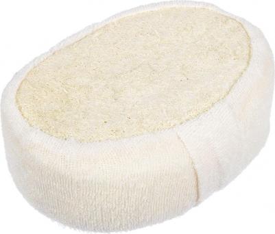 Мочалка для тела Мочалка из люфы, спонж мягкий с хлопком – фото 2