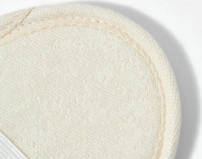 Мочалка из люфы, спонж овальный с хлопком – фото 3