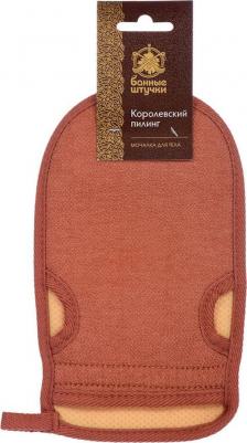 Мочалка "Королевский пилинг. Рукавица двухсторонняя", коричневый, 13,5 х 23 см – фото 11