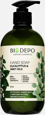 Мыло жидкое Жидкое мыло натуральное с эфирными маслами эвкалипта и мяты Liquid Hand Soap With Eucalyptus And Mint Essential Oils