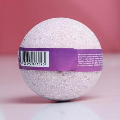 Бомбочка для ванны с лепестками лаванды "С Восьмым марта", 120 г / 9216309 – фото 1