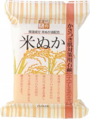 Твердое туалетное мыло для сухой кожи Рисовые отруби, 120 г