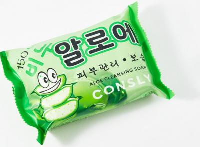 Средства для ванной и душа Мыло увлажняющее с экстрактом алоэ Aloe Cleansing Soap – фото 1