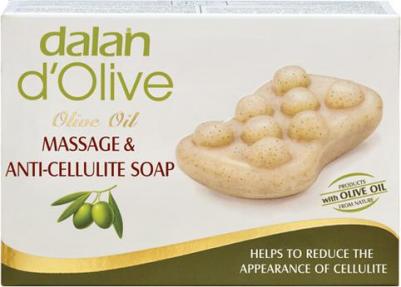 Мыло массажное d'Olive Оливковое масло с молотыми оливковыми косточками, с антицеллюлитным эффектом 150 г – фото 1