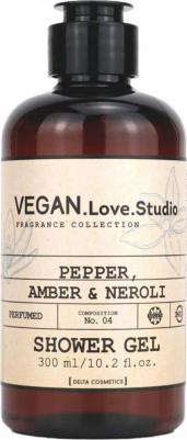 Гель для душа Unisex VEGAN.Love.Studio Pepper, Amber, Neroli, 300 мл – фото 2