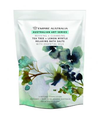 Соль для ванны с маслами чайного дерева и лимонного мирта Australian Art Series
