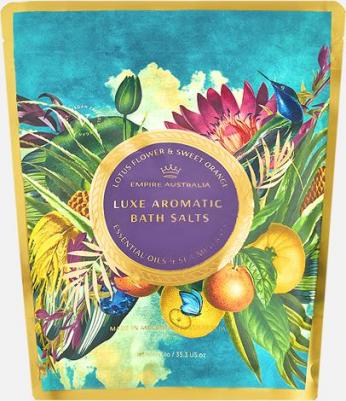 Соль для ванны с маслами цветка лотоса и сладкого апельсина Sapphire Coast 9348119005532