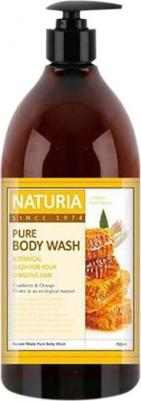 Гель для душа мед и лилия Naturia PURE Body Wash Honey & White Lily, 750 мл – фото 3