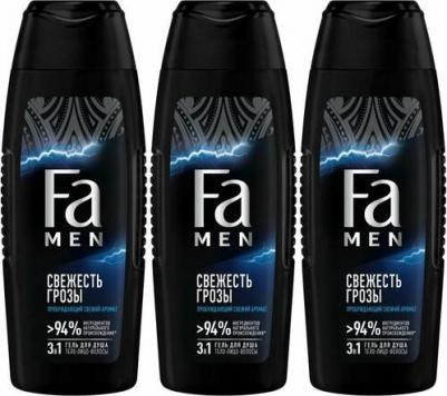 Гель для душа мужской (Фа) Men Энергия Полинезии Свежесть Грозы, 250 мл – фото 6