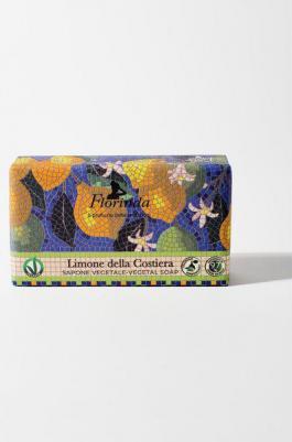 Натуральное растительное мыло с ароматом лимона Vegetal Soap Limone, 200г – фото 1